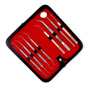 Kit d'hygiène dentaire pour usage domestique, ensemble de détartrage et de nettoyage de la plaque dentaire avec grattoir à tartre en acier inoxydable, cure-dents et détartreurs dentaires - Product Image 5