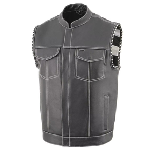 Chaleco de Cuero Personalizado para Hombre 2026, Estilo Casual Otoñal con Botones, de Alta Calidad, Transpirable, Resistente al Viento e Impermeable - Product Image 3
