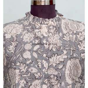 เสื้อคอเต่าพิมพ์ลายดอกไม้สไตล์เกาหลีวินเทจ - เสื้อผ้าลำลองสุดชิคสำหรับผู้หญิง ผ้าฝ้าย 100% เป็นมิตรกับสิ่งแวดล้อม ขายส่ง - Product Image 3