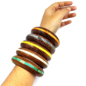 ANAM OVERSEAS Luxury Bone Inlay Wooden Bangle Set for Women Fashion Jewelry Wholesale Model AO-4456 Party - Product Image 4