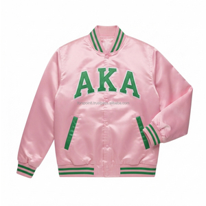 Wholesale womens Customized <b>Plus</b> <b>Size</b> AKA Sorority <b>Jacket</b> Long Sleeve <b>Sequin</b> <b>Jacket</b> Zip up Alpha Sorority Clothing Custom <b>Jacket</b> - Product Image 1