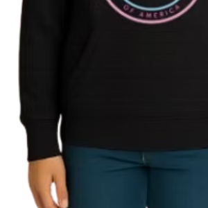 Sudadera con Capucha Negra para Niñas con Estampado Familiar, Sudadera Informal de Manga Larga, Prenda Cómoda para el Día a Día - Product Image 5