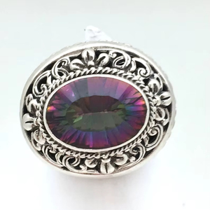 Mystic Topaz <b>Statement</b> <b>Ring</b> Handmade Gemstone Jewelry Elegant Women Gift Wholesale Supplier - Product Image 1