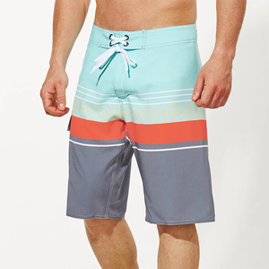 <b>Men's</b> Blacked Board Shorts Sublimation Printing Knee Length Drawstring Waist 4 Way Stretch Swimming <b>Trunk</b> Shorts - Product Image 5