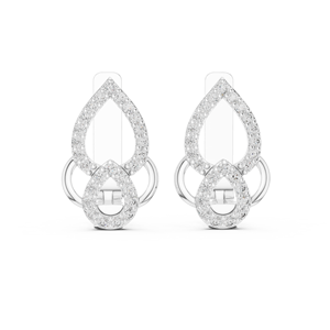 Luxury Teardrop Lab Grown Diamond <b>Stud</b> <b>Earrings</b> Silver IGI Certified Womens Wedding Anniversary Trendy <b>Fine</b> Jewelry - Product Image 1