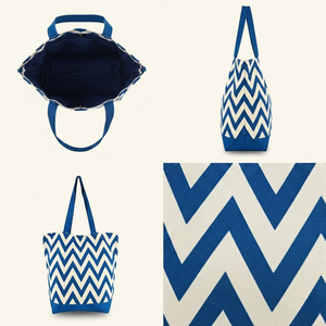 Sac fourre-tout en toile et jute à motif personnalisé, fermeture éclair, grande taille, réutilisable, écologique, pour usage extérieur – Vente chaude - Product Image 2