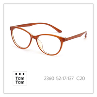 Monture de lunettes Tam Tam Classic Cat Eye Full Rim 2360 52-17-137 C20, couleur unie, unisexe, adulte, anti-lumière bleue, protection UV