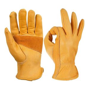 Gants de travail personnalisés à double paume / Gants de travail en cuir / Gants de sécurité en cuir de vachette pleine fleur certifiés 388 - Product Image 1