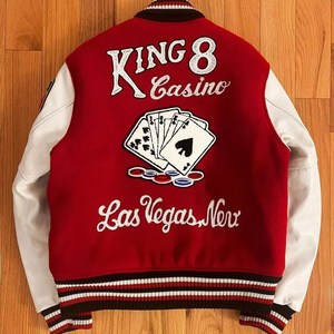Premium Letterman <b>Jacket</b> Streetwear Polyester Long Sleeve Varsity <b>Jackets</b> Sportswear Factory Price Cheap Baseball <b>Jacket</b> For <b>Men</b> - Product Image 5