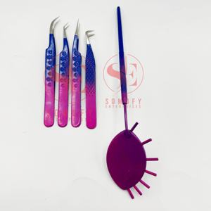 Pince à épiler professionnelle en acier inoxydable la plus vendue miroir à cils durable de marque privée en gros - Product Image 6