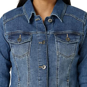 <b>Custom</b> Made Women's Long Stretch <b>Denim</b> <b>Jacket</b> Women Jean <b>Jacket</b> Cotton Blue Winter Plain <b>Denim</b> <b>Jacket</b> for Women Plus Size - Product Image 4