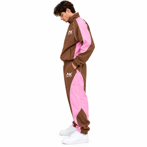 Ensemble de survêtement pour homme avec veste zippée et pantalon de jogging, deux pièces, color block - Product Image 4
