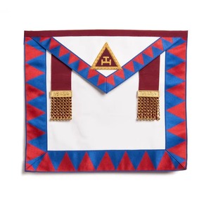 Tablier de Cérémonie Haut de Gamme Brodé de Lourdes Broches Dorées, Style Anglais, pour Chapitre Royal et Loge, Régalia Décorative - Product Image 2