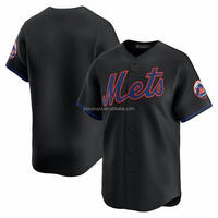 Maillots de baseball personnalisés en polyester respirant 100 %, brodés et imprimés, de haute qualité, pour équipes, style MLB, vente en gros