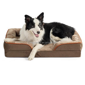 Enfriamiento personalizado gato perro cachorro perro cama sofá de espuma de memoria lavable a máquina caliente suave de lujo ortopédico camas para mascotas Cama grande para perros - Product Image 6