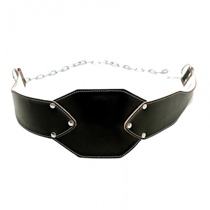 เข็มขัดยกน้ำหนักแบบมีน้ำหนักพร้อมโซ่เหล็ก เข็มขัดออกกำลังกายหนังสำหรับดิปอัพ - Product Image 6