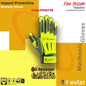 Gants de mécanicien personnalisés de haute qualité Gants de protection contre les chocs en cuir pour une utilisation en extérieur Vente en gros du Pakistan - Product Image 3