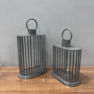 Modern Metal Glass <b>Lantern</b> <b>Set</b> Decorative Candle <b>Lanterns</b> for Home Wedding Garden Decor - Product Image 1