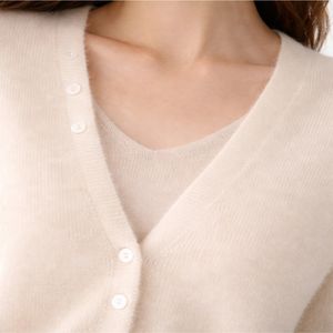 Cárdigan de Punto con Cuello en V para Mujer, Suéter Holgado Informal Ligero y Suave para Otoño, Cómodo y Elegante - Product Image 5