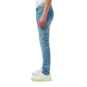 Wholesale slim fit Denim <b>Jeans</b> Light Blue Wash Breathable Cotton Fabric Classic Casual Pants For Daily Use - Product Image 2