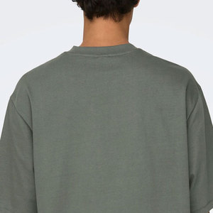 Camiseta de Hombre con Hombros Caídos de Último Diseño – Totalmente Transpirable, de Secado Rápido, Mezcla de Poliéster/Algodón, Logotipo Personalizado OEM, Casual - Product Image 4