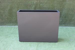 Modern Rectangular Grey FRP Planter Smooth Matt Finish High Quality Durable Lightweight Indoor <b>Outdoor</b> Floor Home Office Export - Product Image 4
