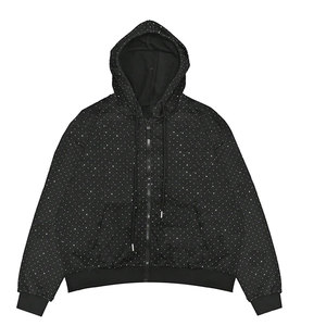 Fabricante de Pakistán, Sudaderas con Pedrería para Hombre, Casuales de Invierno, 100% Algodón, con Cierre, Ligeras, MOQ Bajo, Color y Talla Personalizables - Product Image 1