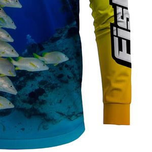 Camisa de Pesca Personalizada para Hombre, UPF 50, Secado Rápido, Transpirable, Manga Larga, Sublimación, Ropa de Pesca para Exteriores, Uniforme de Equipo - Product Image 3