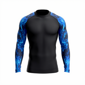 Camiseta de Manga Larga con Estampado Tribal para Hombre, Camiseta de Natación para Playa, Top de Surf - Product Image 2