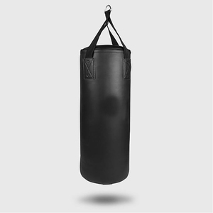 Black <b>Vinyl</b> Punching <b>Bag</b> Heavy Duty Sand <b>Bag</b> with Strap Chain Floor Mounted Fighting Training <b>Bag</b> - Product Image 4