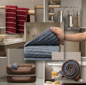 Juego de Toallas de Baño de Lujo 100% Algodón, Suaves, Absorbentes, Toallas de Lino de Primera Calidad para Hoteles, Spas y Uso Doméstico, Proveedor Mayorista - Product Image 3