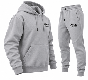 Conjunto Deportivo Informal de Punto para Hombre, Sudadera con Capucha Gris, Pantalones Deportivos con Bolsillos, Ropa Deportiva de Invierno, Modelo A16 - Product Image 2
