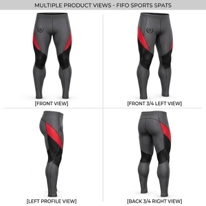 <b>Men</b> <b>Legging</b> Premium Custom Fitness Tights <b>Compression</b> Sportswear Breathable Polyester Fabric Stretch Construction Moisture - Product Image 6