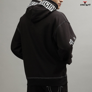 เสื้อฮู้ดดี้ผู้ชายยอดนิยม ดีไซน์สวย คุณภาพสูง ผ้าฝ้าย ระบายอากาศ แห้งเร็ว พิมพ์ลายปัก สำหรับฤดูหนาว - Product Image 3