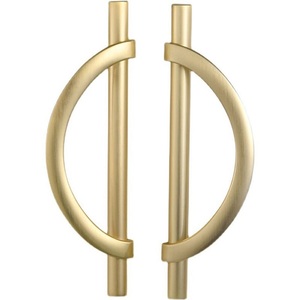 Modern Brass Cabinet <b>Pull</b> Handle Minimalist Design Durable Furniture Hardware for Kitchen <b>Drawer</b> Door <b>Gold</b> Silver Finishing - Product Image 4
