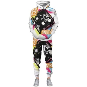Ensemble deux pièces pour hommes de haute qualité, avec sublimation personnalisée, survêtement respirant, doublure en polaire, sweat à capuche coupe-vent avec survêtement d'hiver - Product Image 1