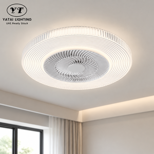 Ventilateur de plafond encastré LED moderne en fer 114W avec télécommande, variateur d'intensité, trois températures de couleur, six vitesses - Product Image 1