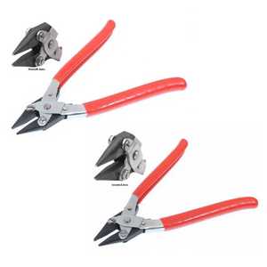 Parallel Nose Pliers Stainless Steel Serrated and Smooth Jaws PVC Grip Jewelry Making <b>Watch</b> <b>Repair</b> <b>Tool</b> 203mm 8 Inch ZetomedPro - Product Image 1