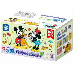 Lingettes humides non tissées pour animaux de compagnie Lec du Japon, 99 % eau pure, parfum floral, pour chiots et chats, 180x140mm, boîte de 960 lingettes - Product Image 1