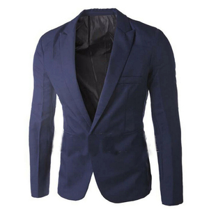 Men Long Sleeve Lapel <b>Suit</b> Fashion Solid Slim One <b>Button</b> Male Business Wedding <b>Suit</b> <b>Button</b> Buckle Formal Jacket - Product Image 2