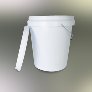 Seau cylindrique en PP blanc Folin avec poignée métallique, écologique, non toxique, inodore, réutilisable, conteneur de stockage de peinture - Product Image 2
