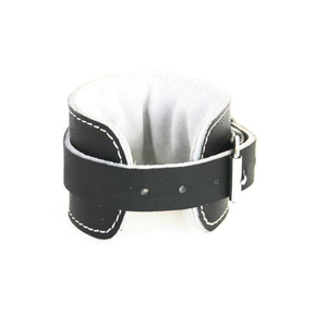 Newest Edition Machine Stitched Fitness Safety Bodybuilding Wear Weightlifting <b>Ankle</b> Straps With Genuine Leather Made - Product Image 3