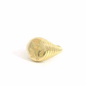 Anillos de Sello Grabados de Oro Sólido 10K 14K 18K, Forma Ovalada, Minimalistas, Solitarios, Elegantes, Personalizados, Unisex, Anillo de Dedo Único, Fabricante - Product Image 3
