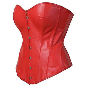 Corset Overbust en Cuir avec Doublure Brocart pour Femme, Sexy et Gainant, pour Grandes Tailles, Respirant, Anti-Bactérien, en Néoprène, Taille ODM - Product Image 3