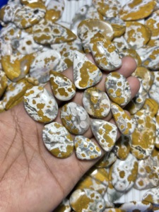 Cabochons de jaspe océanique poli miroir, formes variées, faits à la main, perles en vrac pour la fabrication de bijoux en pierres précieuses, vente en gros - Product Image 4