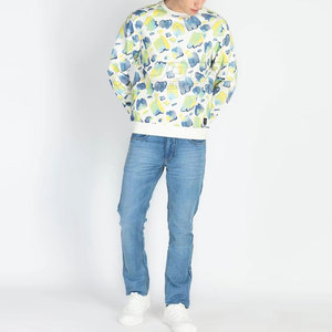Sweat-shirt classique pour homme en coton mélangé, col rond et poignets côtelés, idéal pour les voyages et le quotidien. - Product Image 3