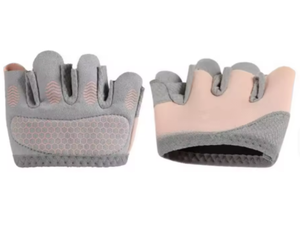 Four Finger Gym Gloves Gray Neoprene Sweat Resistant For Men Fitness Training - Product Image 2