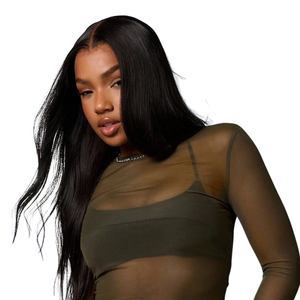 Sexy Fitted <b>Sheer</b> Mesh Blouse for Women O-Neck <b>Long</b> <b>Sleeve</b> Short Length Skinny Fit Breathable Eco-Friendly Casual Daily Wear - Product Image 3