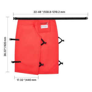 Ghette Protettive Stile Grembiule per Motosega da Uomo/Donna, Classe C, 8 Strati, con Cintura Regolabile e Tasca Porta Attrezzi per Lavori Forestali - Product Image 6