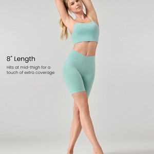 Shorts de yoga taille haute pour femmes, personnalisables, extensibles et de qualité supérieure, pour la vente en gros sur le marché mondial - Product Image 4